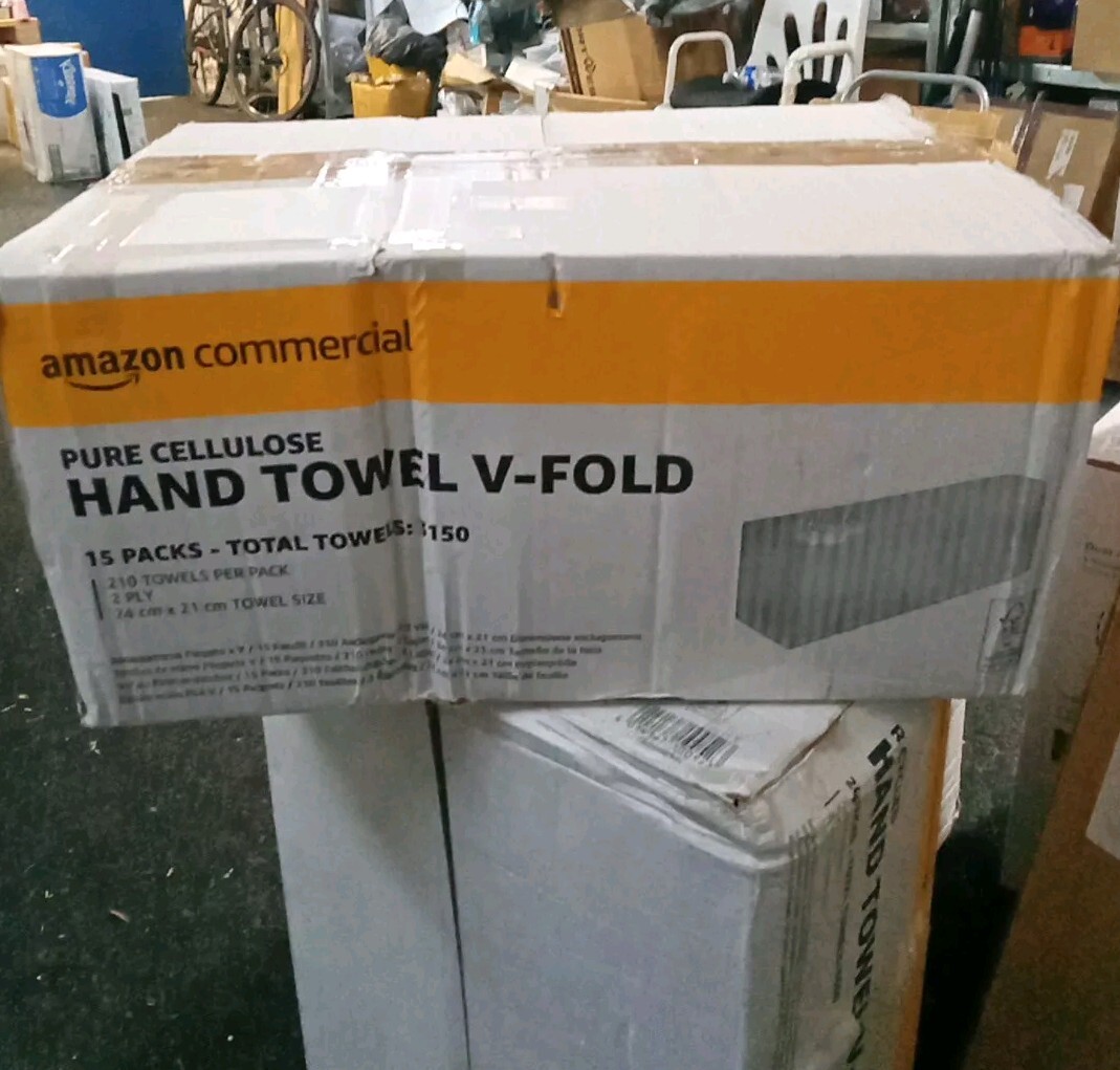 AmazonCommercial Interfold Vfold Paper Hand Towels 2 PLY Pack Of 15 3150 Sheets