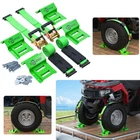 Etrack ATV UTV Wheel Chock Trailer Tire Strap Kit Tie Down Straps Towing System