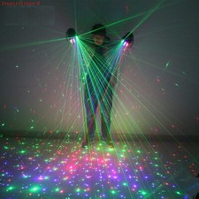 Colour Laser Glove Bar Fluorescent Stage Show Props Glowing Half Finger Gloves