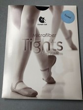 Curtain Call Microfiber FOOTED Tights BLACK - size Child Large 8-14 - NEW