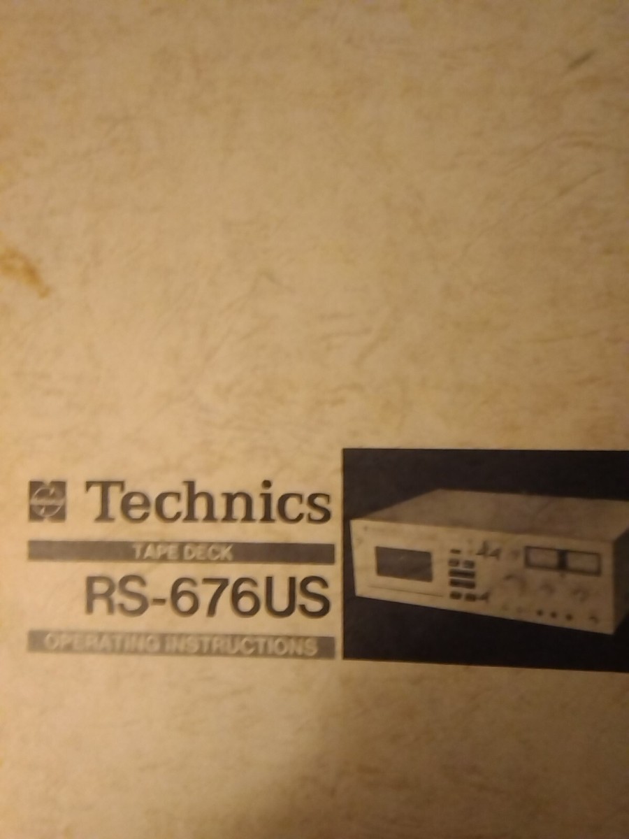 Technics RS-676US Owners Instructions Manual Tape Deck Original | eBay