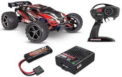 Traxxas 71054-8 E-Revo 1/16 Monster-Truck Brushed + Akku & Ladegerät Rot