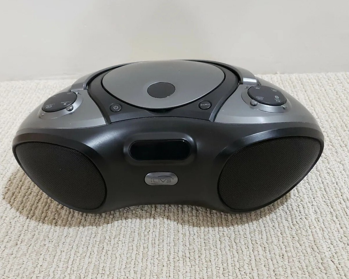 iLive iBC233B Stereo Boombox, Wireless Bluetooth, FM Stereo/AUX Input/CD  Player