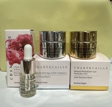 Chantecaille Rose Face Oil,BioLifting Mask,gold Recovery Mask Set With Bag - NIB
