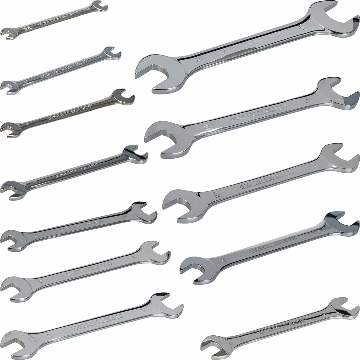 King Dick Chrome Spanner Fixed Head Open Ended Metric Wrench 5.5mm 30mm