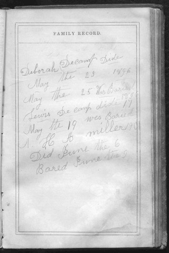 Family Bible for the DeCamp Family (Bible Rescue #181)