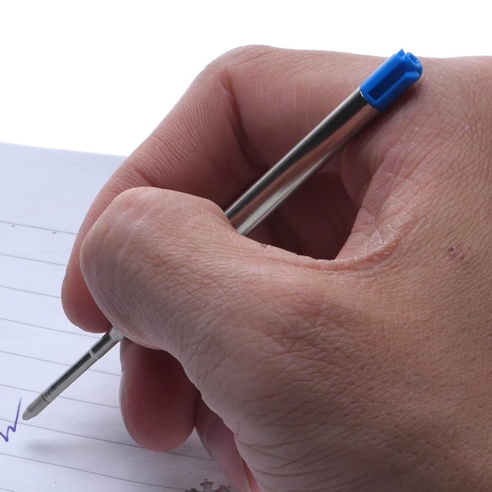 GENUINE PARKER BALLPOINT REFILL BIRO MEDIUM BLACK BLUE SMOOTH - Foto 11