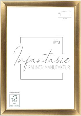 Bilderrahmen Gold 'N°3' Infantasie nach Maß modern Holz