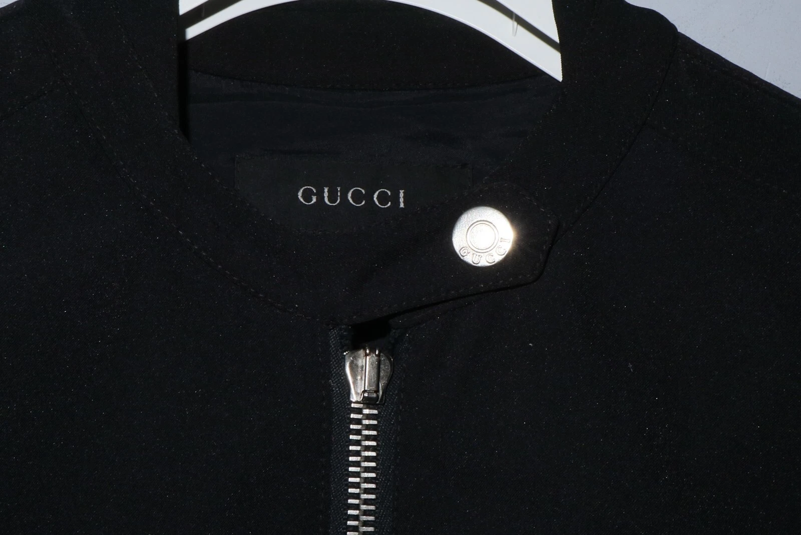 GUCCI giacca donna vintage nera poliammide elasticizzata taglia IT40