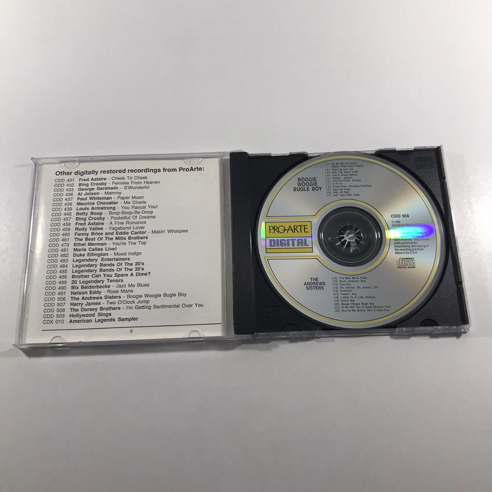 The Andrews Sisters - Boogie Woogie Bugle Boy CD Album 22 Tracks — 第 4/4 张图片