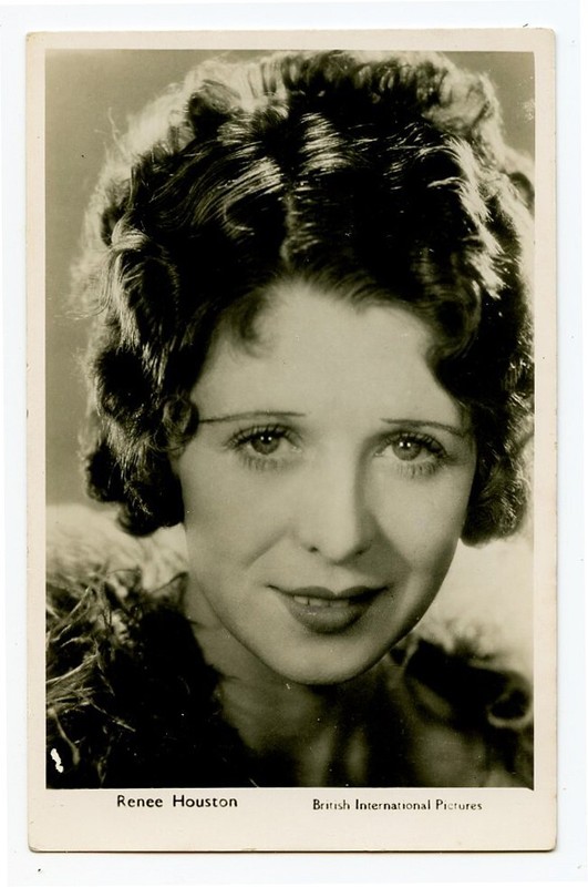1930s Movie Actress RENEE HOUSTON British photo postcard