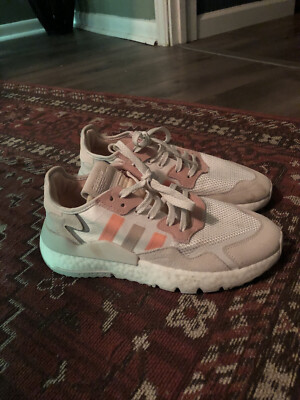 Adidas Originals Nite Jogger BOOST White Pink Orange Running Shoe EG9199