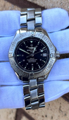Breitiling Colt Chronometre Automatic A17350 38MM Stainless Steel Mens Watch !!