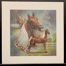 Billie Nipper Miniature Print “Pride’s Generator” Tennessee Artist Walking Horse