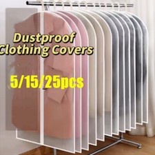 25Pcs Clothing Cover Coat Suit Dress Protector Hanging Garment bag DustProof Bag