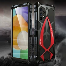For Samsung S24 Ultra S21 FE S23 S22 Heavy Duty Aluminum Metal Armor Case Cover