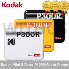 Kodak Mini 3 Retro P300R Portable Photo Printer 3x3 inches 8 Sheets Include