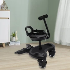 Standing Platform Buggy Board + Saddle Seat  Child Rider Stroller Attachment