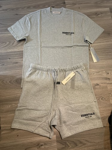 Fear of God Essentials SS22 Short Set Dark Oatmeal Tee & Shorts All - Picture 2 of 6