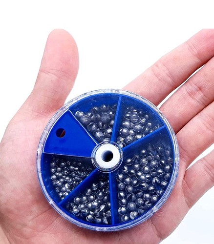 107 Pcs Split Shot Fishing Weights Sinkers Fishing Line Lead Assortment 5 Sizes - Picture 3 of 6