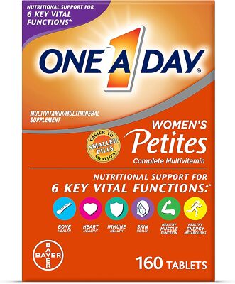 One A Day Women s Petites Multivitamin,Supplement with Vitamin A, C, D 160 count
