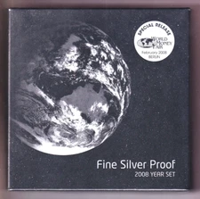 Australia. 2008 Fine Silver - 6 pce Proof Set.  Planet Earth. Berlin Money Fair
