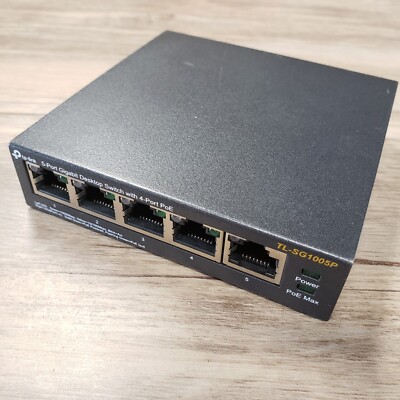 TP-LINK TL-SG1005P 5-Port Desktop Switch*No Power Supply   *Untested*