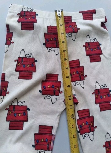 Hanna Andersson Nwt Peanuts Snoopy Doghouse Christmas Pajamas Kids Boys Size 12 - Picture 9 of 11