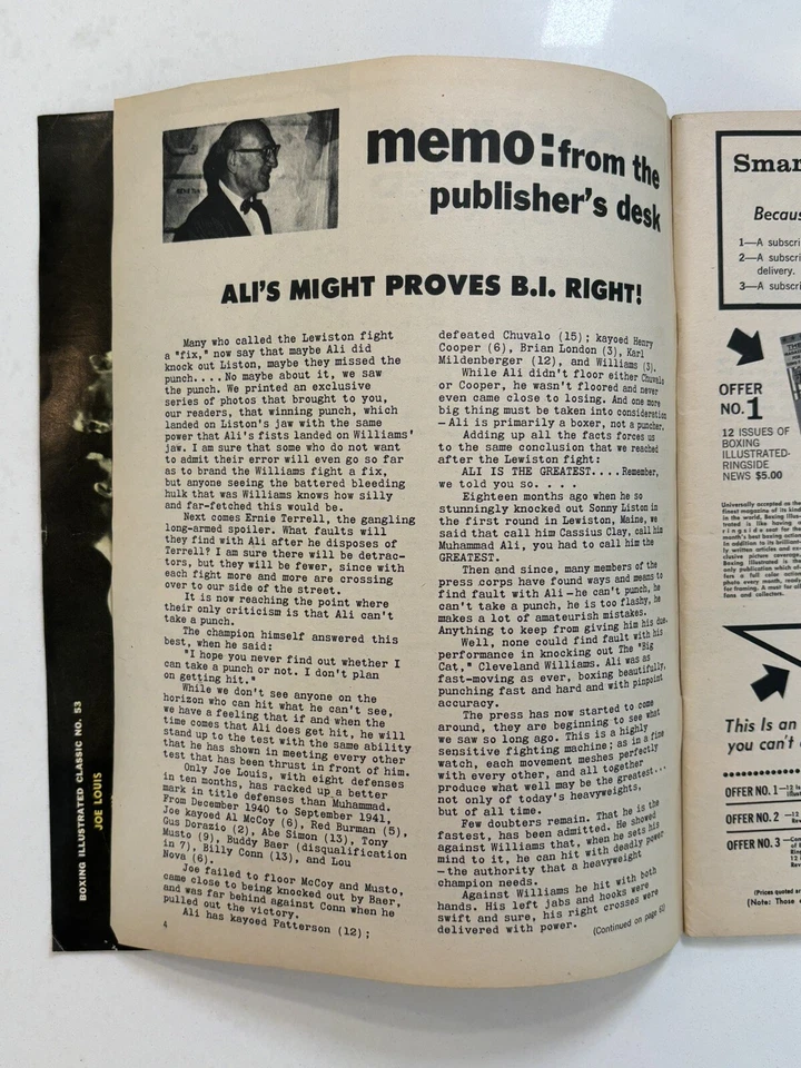 MAGAZINE: 1967 - BOXING ILLUSTRATED - Muhammad Ali - Cassius Clay - Image 4 of 4