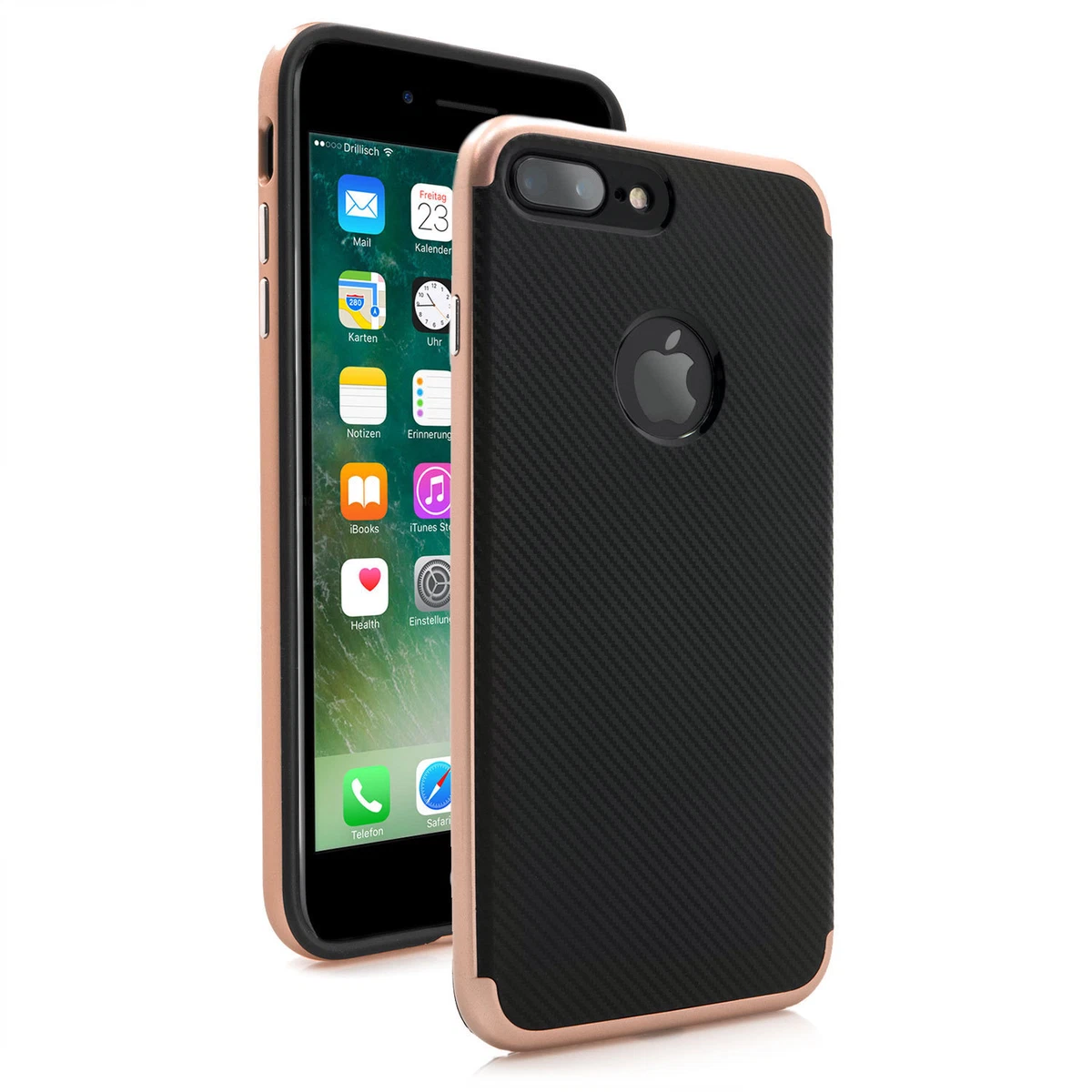 Grandoin Custodia Compatibile iPhone 7 Plus/iPhone 8 Plus (5,5 Pollici), Custodia Cover Silicone con Disegni Slim TPU Morbido Antiurto Bumper Case Protettiva Protezione Custodia (Aquila