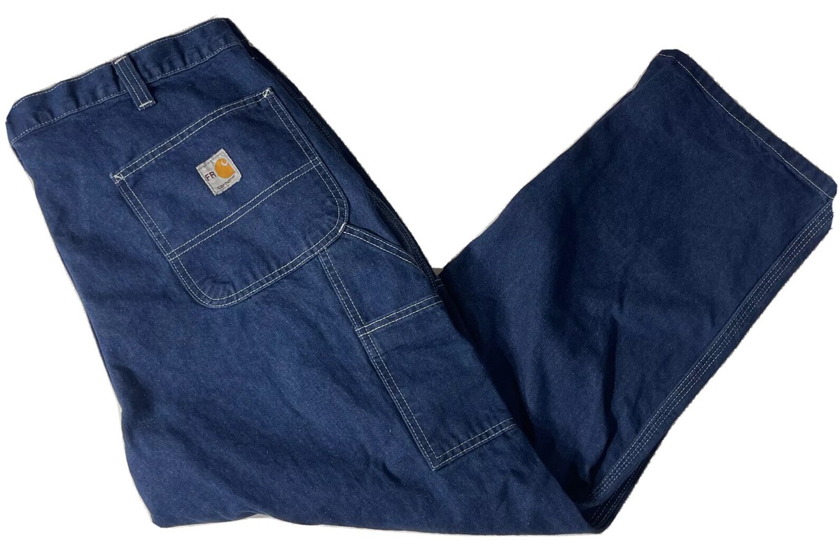 Carhartt Flame Resistant 290-83 Men's 42X28 Carpenter Blue Jean