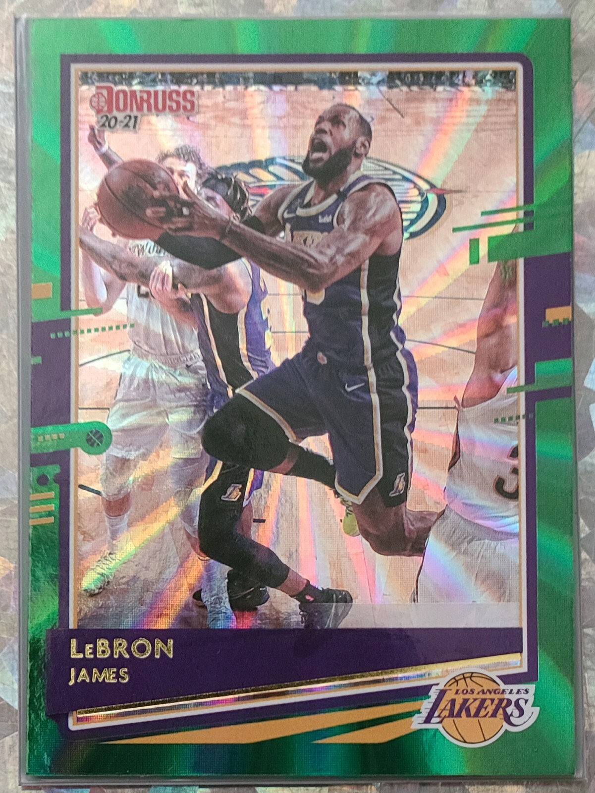 *RARE* 2020-21 Panini Donruss * LeBron James * LA Lakers * #12 * Green Laser