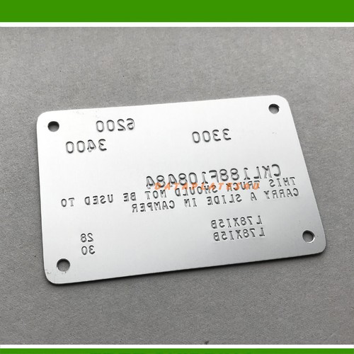 CHEVROLET DATA TAG 1976-1977 C10 C20 GMC TRUCK PICK UP CAMPER PLATE - Bild 4 von 5