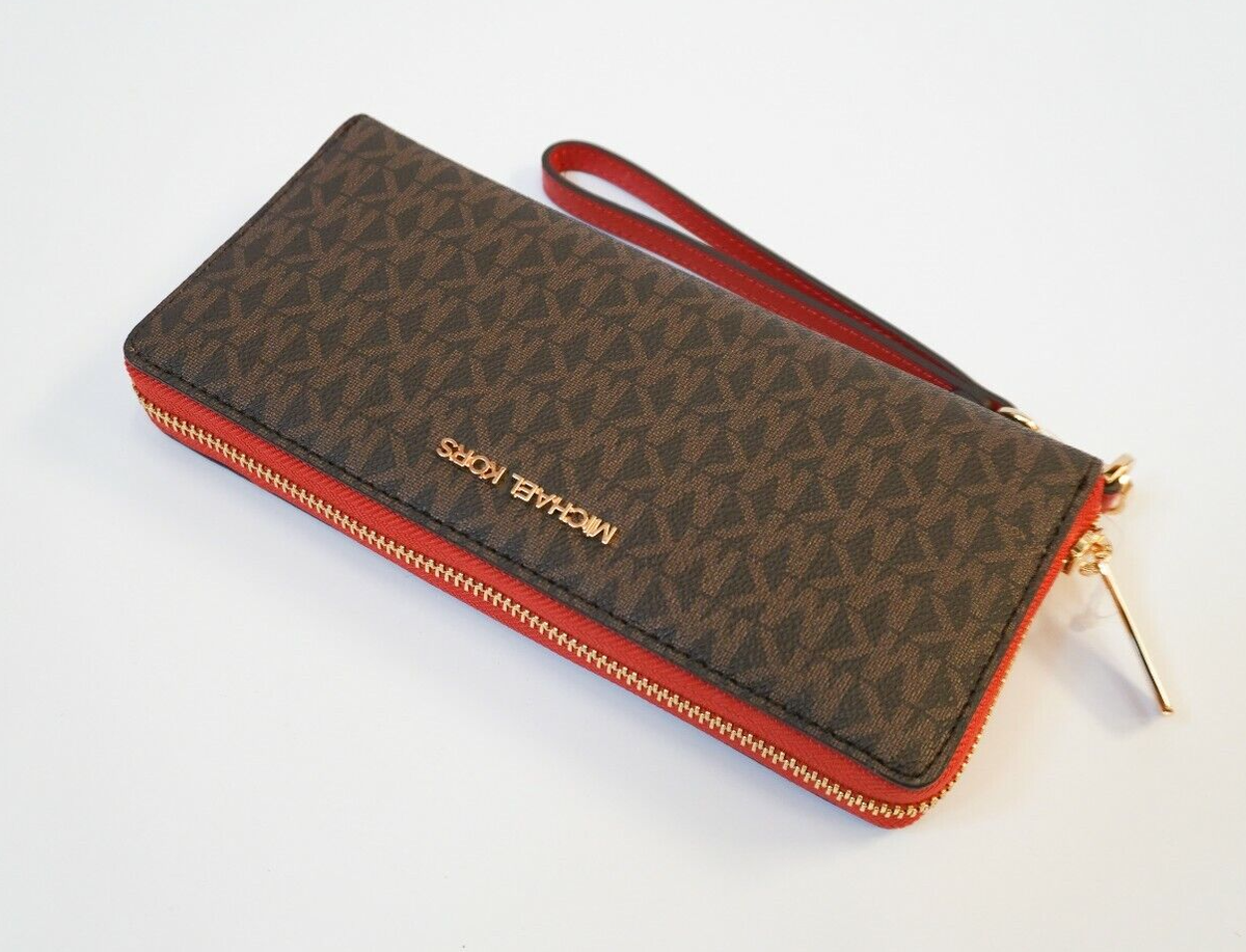 Michael Kors Jet Set Travel Large Continental Wallet Wristlet MK