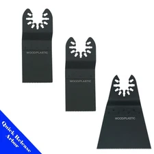 3 Wood Blade Oscillating Multi Tool For Wood Metal Work DIY Universal Fit