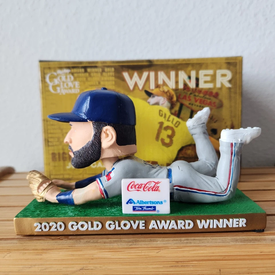 Guante de Oro Joey Gallo Rawlings Premio Bobblehead 2020 Texas Rangers Right Field Foto 2 de 4