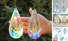 120mm Crystal Suncatcher, 2 Pack Large Prism Sun Catchers Windows Hanging