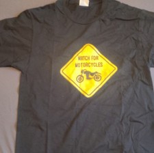 Men's Black Motorcycle Graphic Crew Neck Short Sleeve T-Shirt