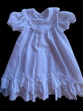Vintage Phyllis Baby Wear Inc. White Baptism Gown Size REG