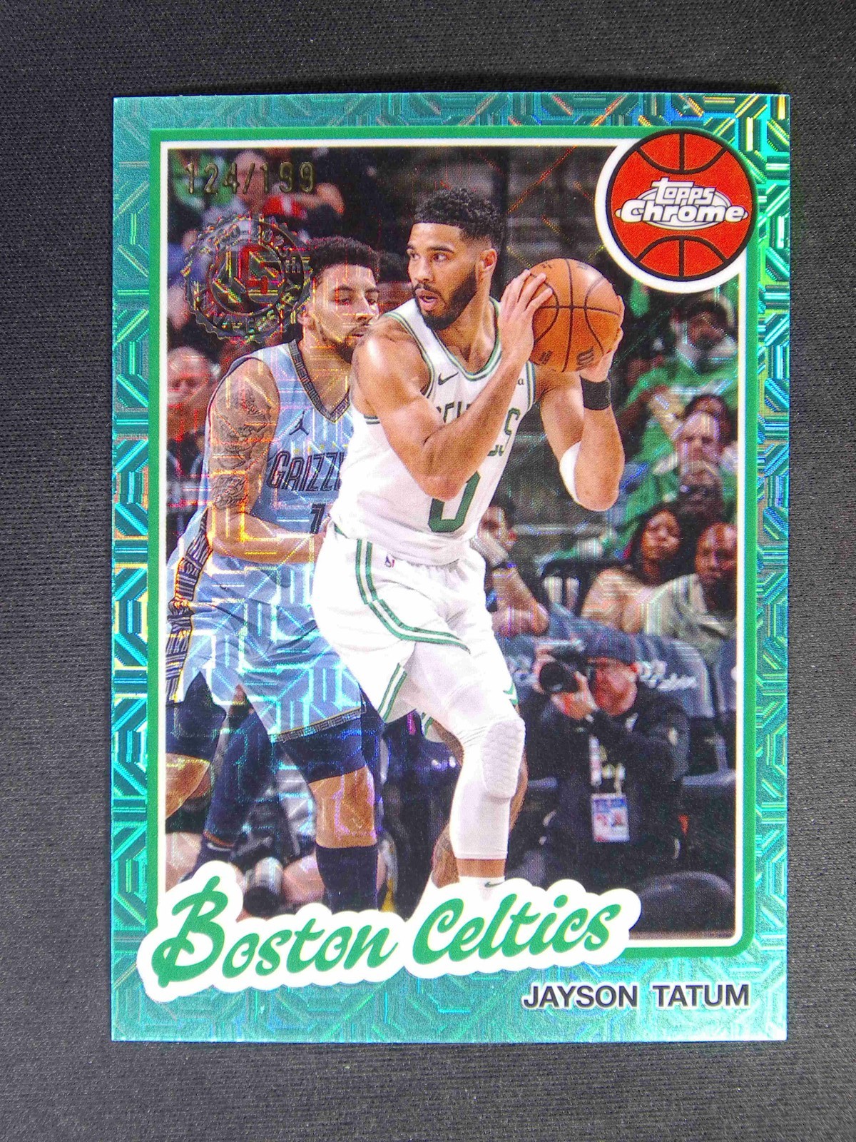 2025-26 Topps Chrome Flagship Jayson Tatum 1980 Chrome Mojo Aqua /199