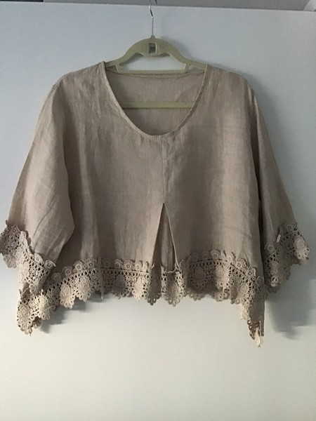 Linen Crop Top Fit Size 12