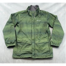 Columbia Boys Green Geometric Omni Tech Interchange Jacket Shell XB7029 L 14/16
