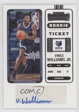 2022-23 Panini Contenders Rookie Ticket Retail Vince Williams Jr #151 Auto 0m89