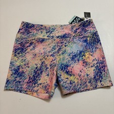 NWT DSG Girl s XL Momentum Mid-Rise Shortie Carnival Confetti Blue Shorts
