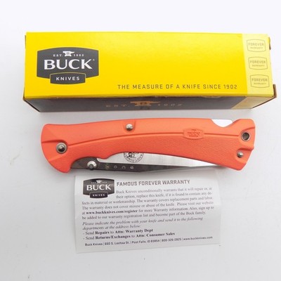2011 BUCK USA 486 Bucklite MAX Large Folding Knife 04860RSBC-B Orange NIB