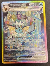 Pokémon TCG Prismatic Evolutions Vaporeon EX Card 149/131