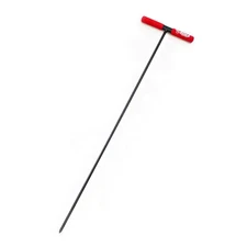 Soil Probe T-Style Handle Leverage Steel Sharpened Tip Irrigation Cultivation