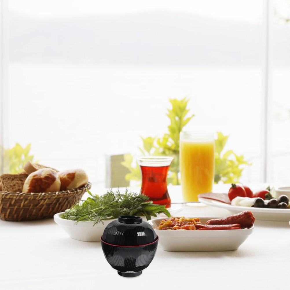 3 juegos de tazón de arroz doméstico restaurante japonés miso sopa comida japonesa