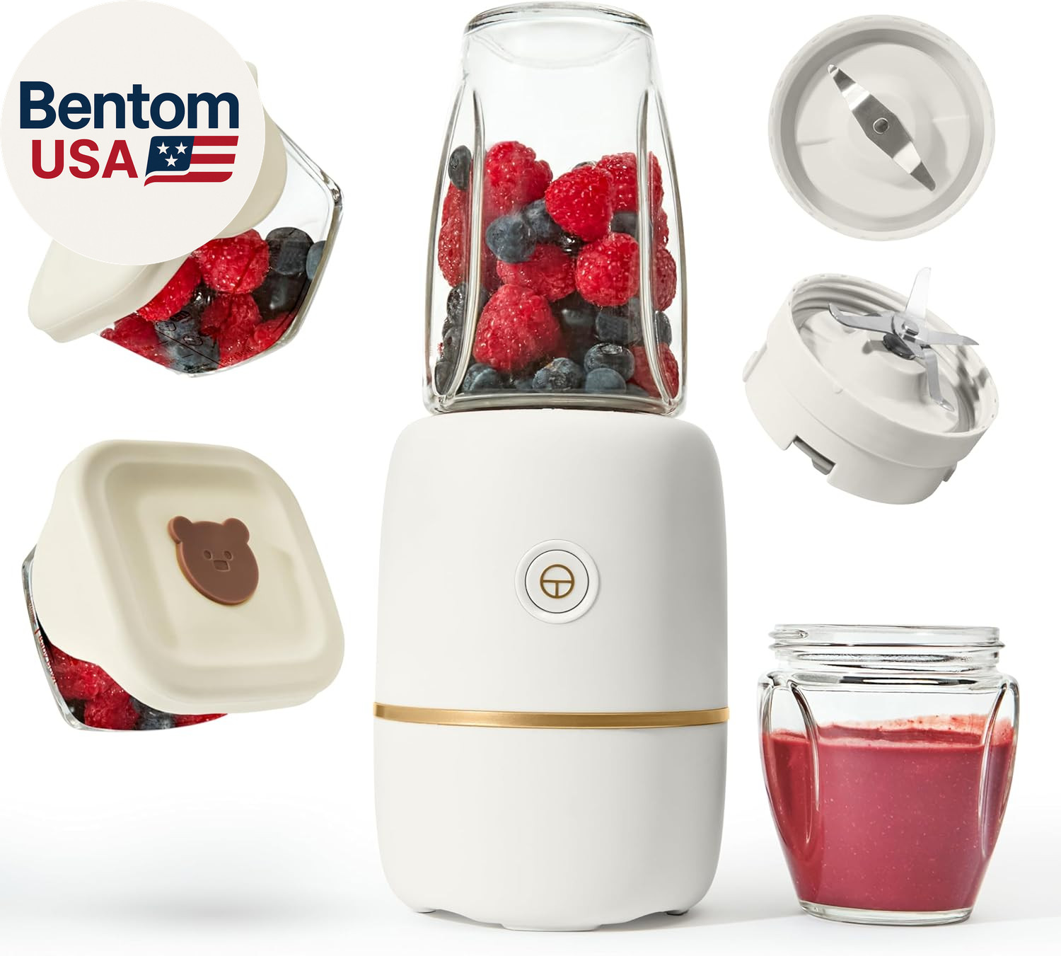 Bubble Blender, Baby Food Maker & Puree Blender with 2 Boros