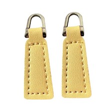 2Pcs Zipper Pulls Artificial Leather Zipper Tags for Clothing Jacket Luggage